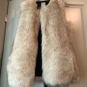 Faux fur vest.